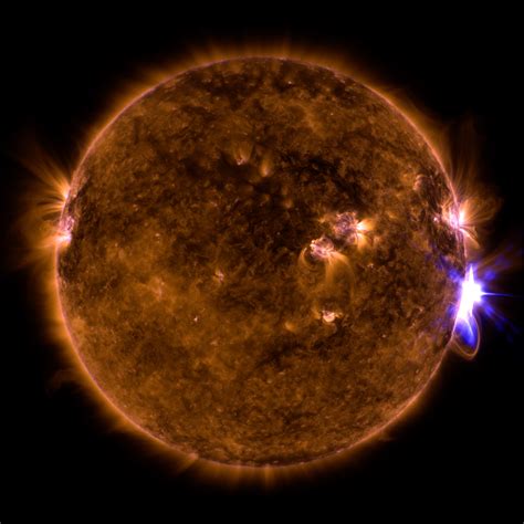 sun erupts  significant flare nasa