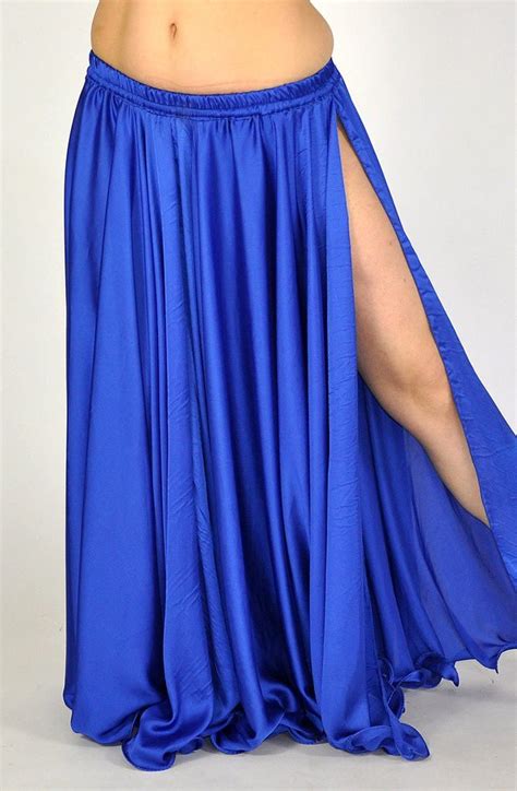 silky satin skirt royal blue bellydance boutique uk