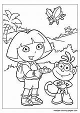 Dora Coloring Pages Browser Window Print Explorer sketch template