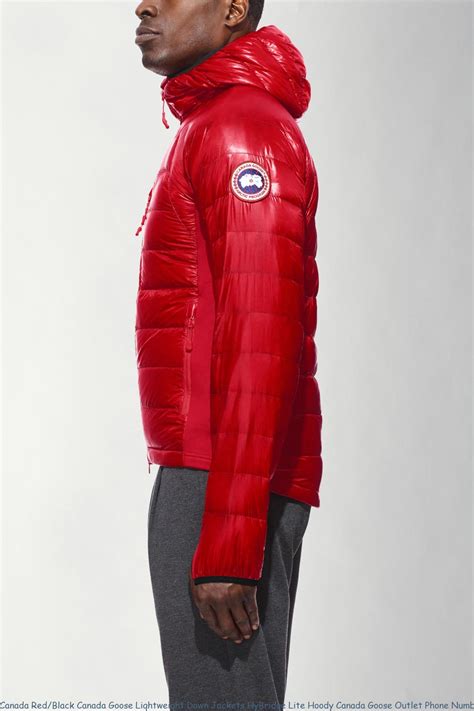 Canada Red Black Canada Goose Lightweight Down Jackets