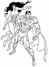 Superwoman Coloring Pages Getcolorings Woman sketch template