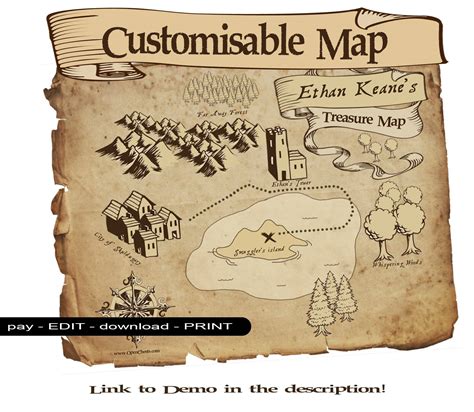 treasure map  kids template