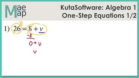 step equations multiplication  division worksheet kuta times