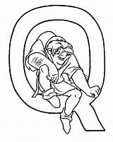 Coloring Pages Dame Notre Letter Hunchback Quasimodo Disney Coloringpages1001 Drawing Categories sketch template