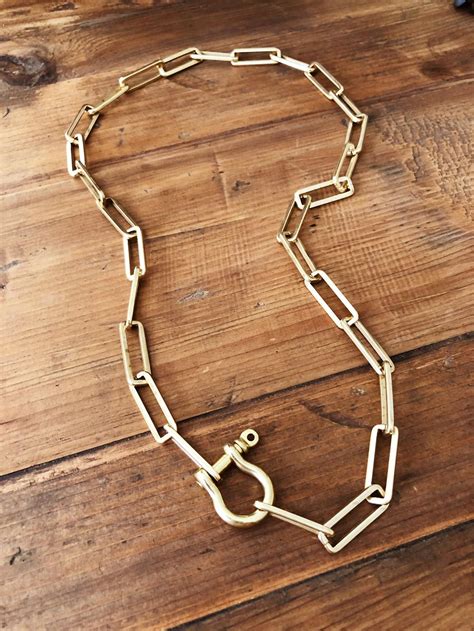 billie eilish rocker jewelry shackle lock link necklace etsy rocker jewelry jewelry cool