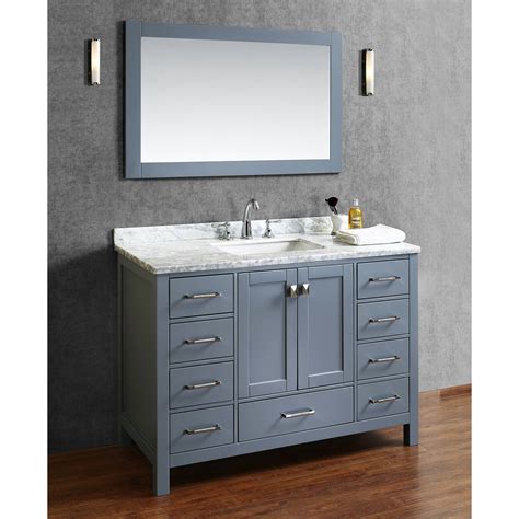 buy vincent   solid wood single bathroom vanity  charcoal grey