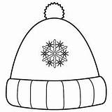 Hat Winter Coloring Pages Para Colorear Invierno Color Christmas Colouring Hats Snowflakes Clothing Gorras Nurse Nieve Clothes Sombrero Printable Preschool sketch template