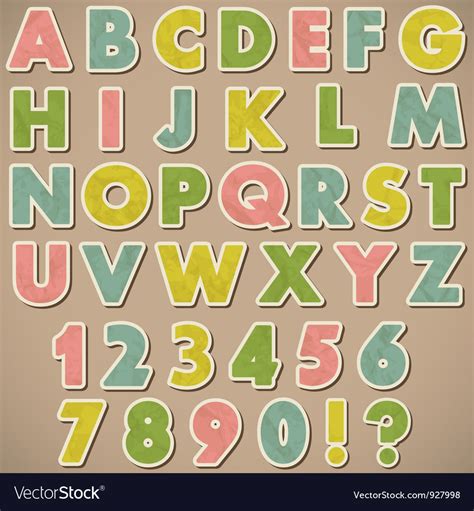 alphabet paper royalty  vector image vectorstock