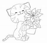 Coloring Pages Kids Cats Cat Dogs sketch template