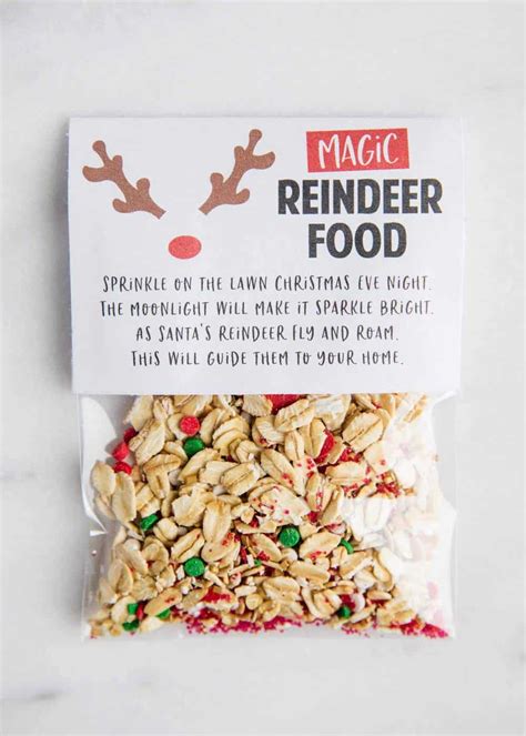 printable reindeer food recipe printable tag poem printable blog