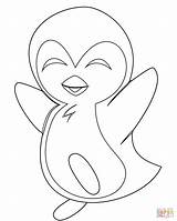 Penguin Coloring Pages Cute Penguins Baby Kids Printable Drawing Color Print Emperor Pittsburgh Sheets Super Girls Adelie African Animals Getcolorings sketch template