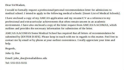 sample letter  recommendation  medical school  employer