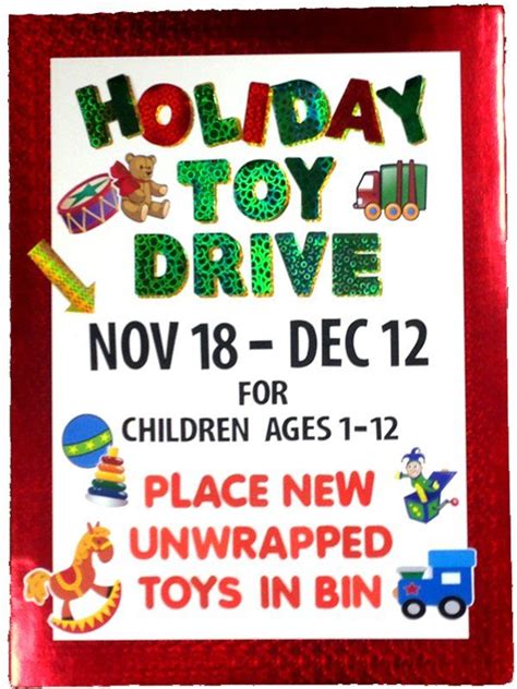 create  poster  holiday toy drive holiday toy collection