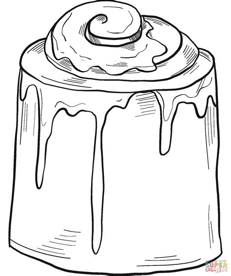 cinnamon roll coloring page  printable coloring pages