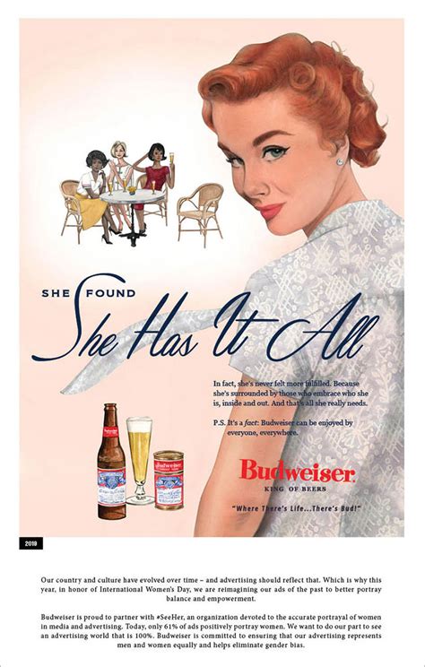 Budweiser Updated 3 Of Its Cringingly Sexist Old Ads For Women S Day