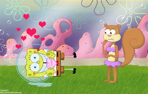 spongebob  sandy spongebob squarepants fan art  fanpop