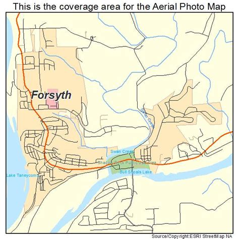 aerial photography map  forsyth mo missouri