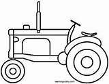 Tractor Coloring Pages John Deere Colouring Drawing Clipart Simple Print Outline Chalmers Allis Template Color Farm Humvee Graphics Farmall Vintage sketch template