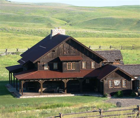 beautiful montana home  ted turners flying  ranch mountain dream homes ranch house