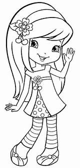 Coloring Pages Torte Raspberry Getdrawings Strawberry Shortcake sketch template