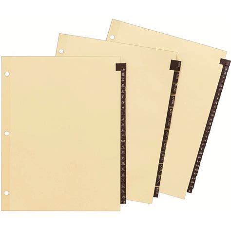 avery tab divider pre printed index dividers avery