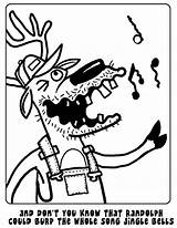 Reindeer Randolph Redneck Hillbilly Coloring Pages Template sketch template