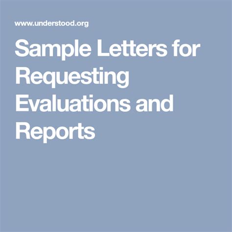 sample letters  requesting evaluations  reports