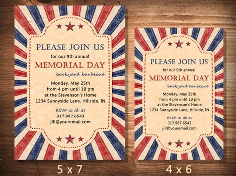 personalized printable patriotic invitations choose