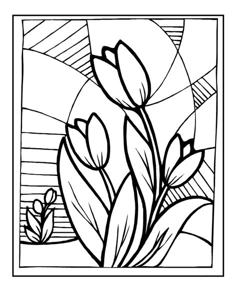 stained glass coloring pages  kids