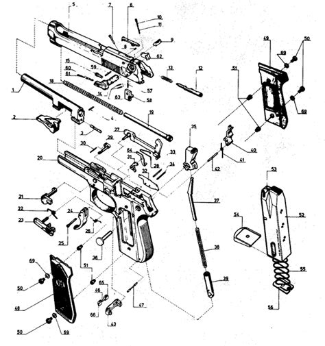 handgun components exploded view