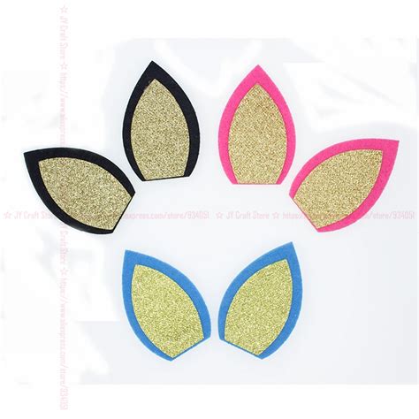 pcs glitter kids unicorn horn horse ears mm kawaii cat ears  diy