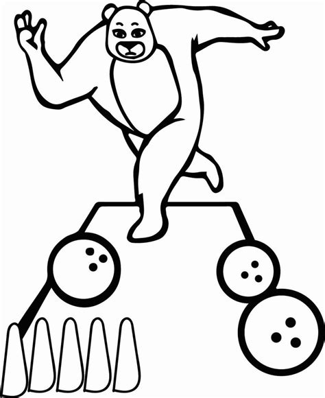 bowling coloring pages  coloring pages  kids   bear