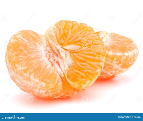 Peeled Tangerine Or Mandarin Fruit Half Stock Image Image Of Half