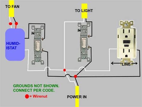 bathroom wiring diagram  vent