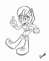 Sally Acorn Coloring Pages Lineart Deviantart Template sketch template