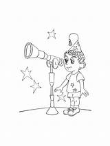 Coloring Pages Telescope Printable Kids sketch template