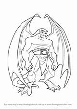 Gargoyle Gargoyles Goliath Draw Drawing Coloring Step Pages Cartoon Tv Tutorials Drawings Tutorial Popular Getdrawings sketch template