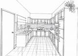 Perspective Kitchen Drawing 2d Carpentry Wet Renovation Works 계단 Dry sketch template
