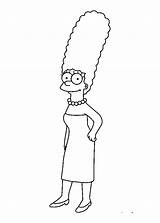 Simpsons Marge sketch template