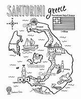 Santorini sketch template
