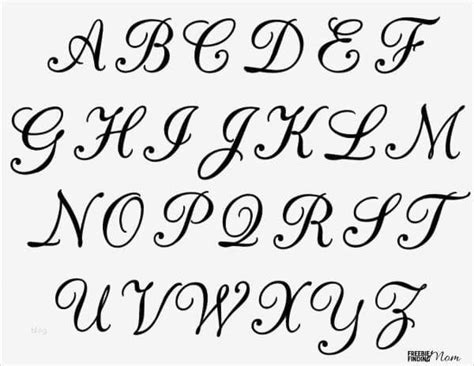 kalligraphie alphabet vorlagen kostenlos grossartig  printable