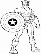 Coloring Pages Marvel Captain Superhero Printable Color Getcolorings sketch template