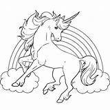 Unicorn Coloring Pages Horse Printable Print Girls Kids Rainbow Sheets Cute sketch template