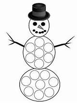 Snowman Bingo Reinforcer Dabber öffnen Snowmen Reinforcers sketch template