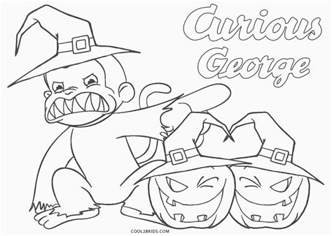 printable curious george coloring pages  kids