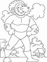 Giant Coloring Pages Clipart Kids Colouring Jack Merman Beanstalk Tarzan Strength Test Says Come Library Clip Books Christmas Trolls Popular sketch template