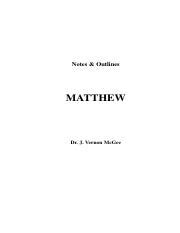 book  matthew outlinepdf notes outlines matthew dr  vernon