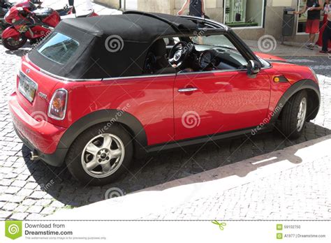 red mini cooper car  version editorial image image  parked drive