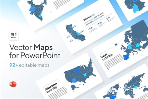 vector maps  powerpoint vip graphics
