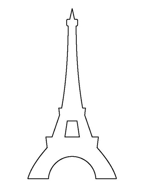 eiffel tower pattern   printable outline  crafts creating